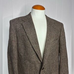 Vintage Johnny Carson Herringbone Tweed Blazer